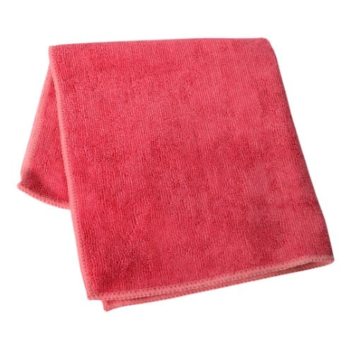 Sabco Professional All Purpose Microfibre Cloths - Red - 40cm X 40cm - 300Gsm X5