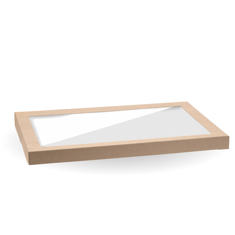 BioBoard Catering Tray PLA Windowed Lid XLarge FSC Mix kraft x50