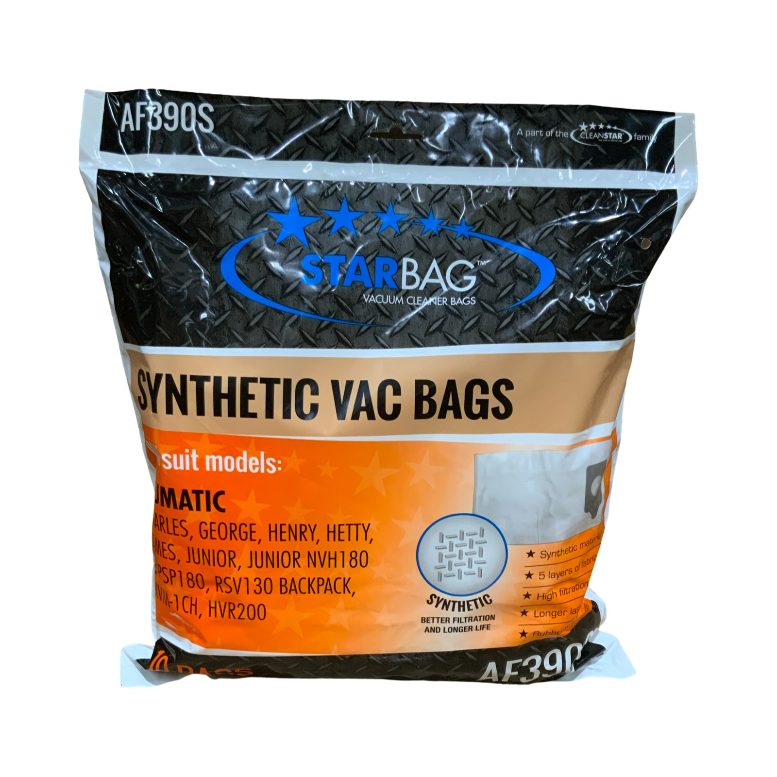 Vac Bag Synthet 10pk Numatic