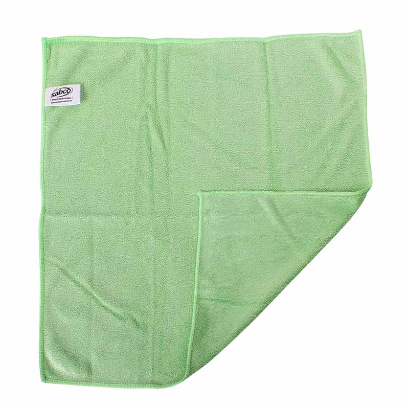 Millentex Microfibre Cloths - Green - 40cm x 40cm - 6 pk
