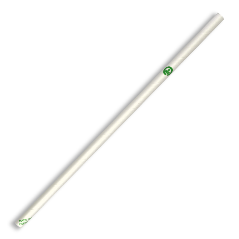 6mm regular paper straw - white x2500