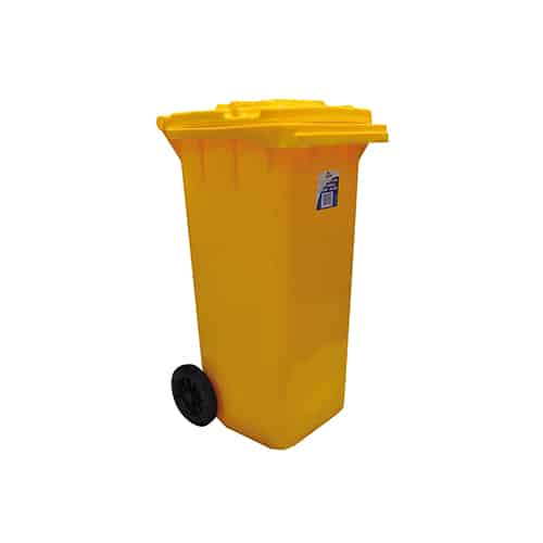 Heavy Duty Bin With Wheels 120L - Yellow
