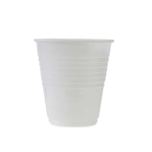 Huhtamaki TP Cups 6oz White Water Cups White PS 185 ml