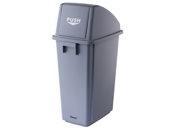 165958 BB-58FGY 58Lt Slimline Flip Bin Grey