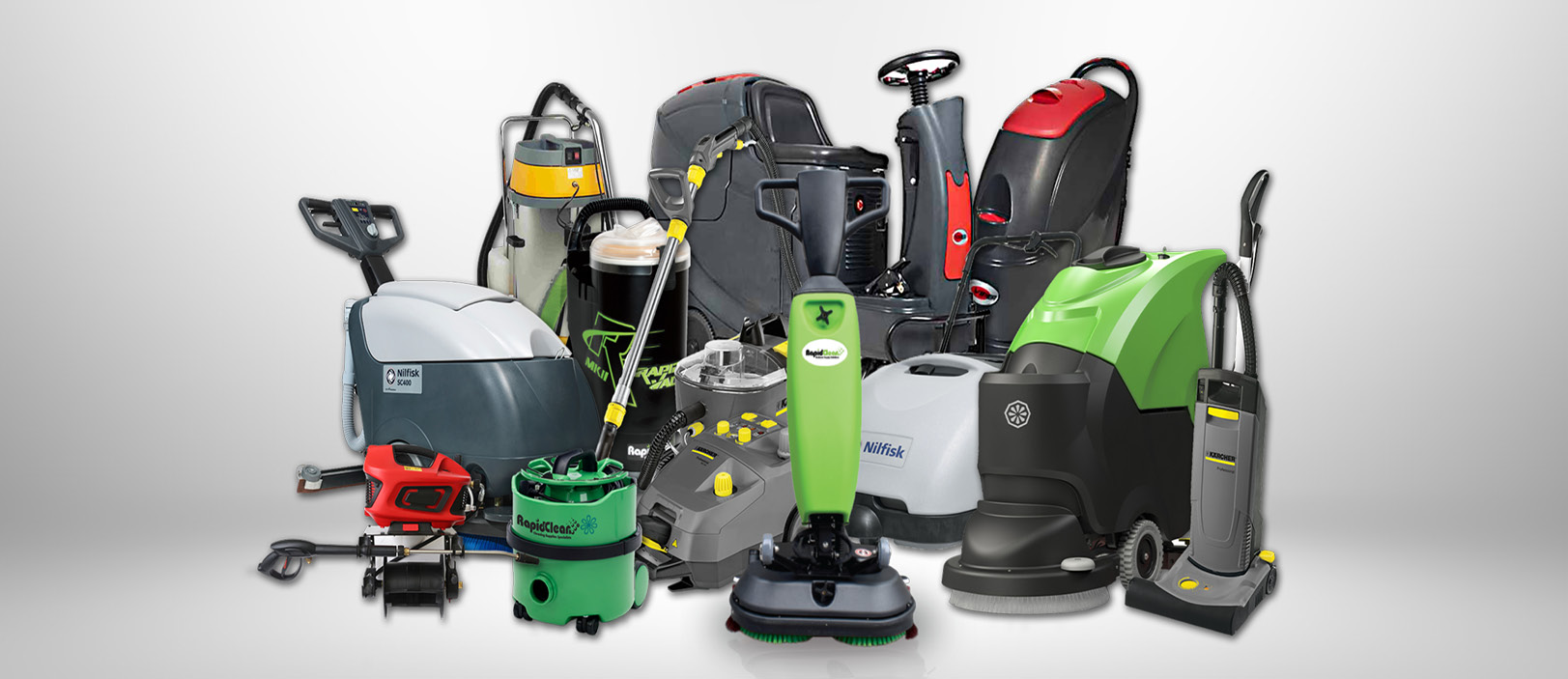 Professional cleaning equipment and machinery