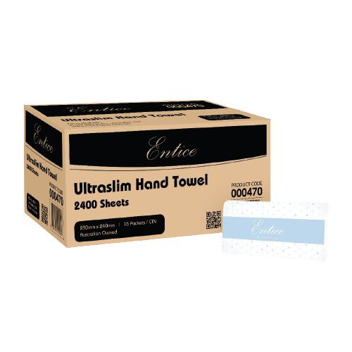 Ultraslim Hand Towel 4 Fold 2400s x16