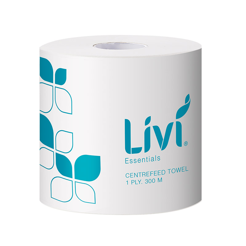 Essentials Centrefeed Roll Towel 1Ply 300M 4 Ctn
