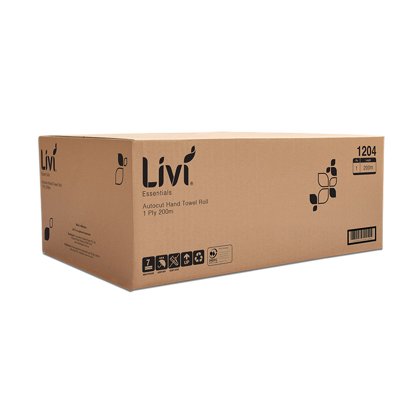 Essentials Roll Towel 1Ply 200M Autocut 6 Ctn