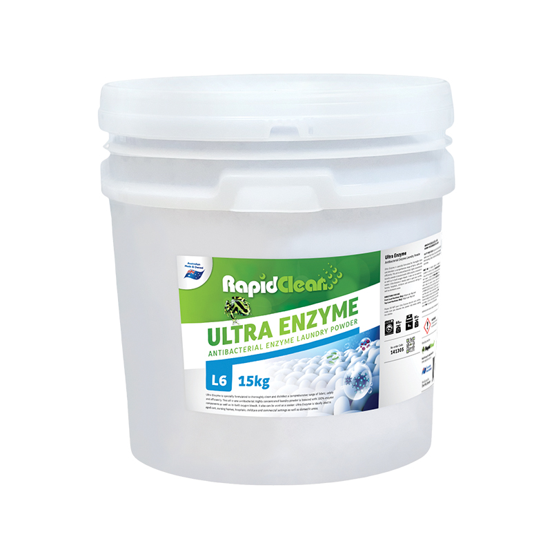 RapidClean ULTRA ENZYME - ANTIBAC LAUNDRY POWDER 15Kg Bucket