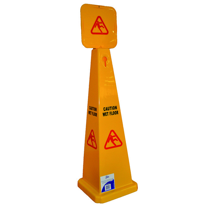 Large Pyramid Caution Wet Floor Sign