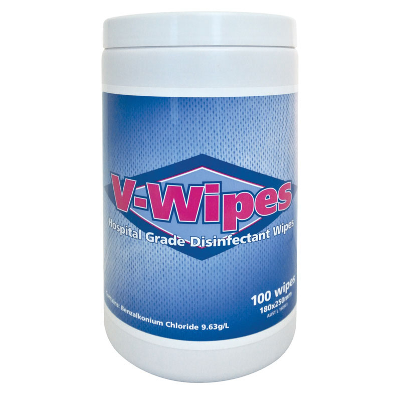 V-Wipes Hospital Grade Disinfectant Wipes x100