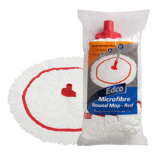 Microfibre Round Mop - Red
