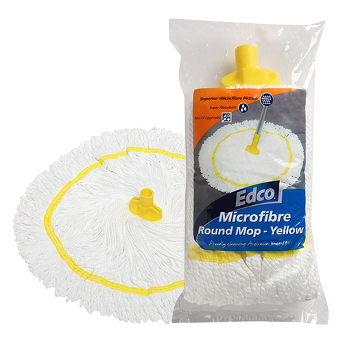 Microfibre Round Mop - Yellow