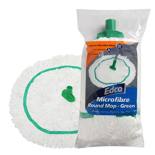 Edco Microfibre Round Mop - Green