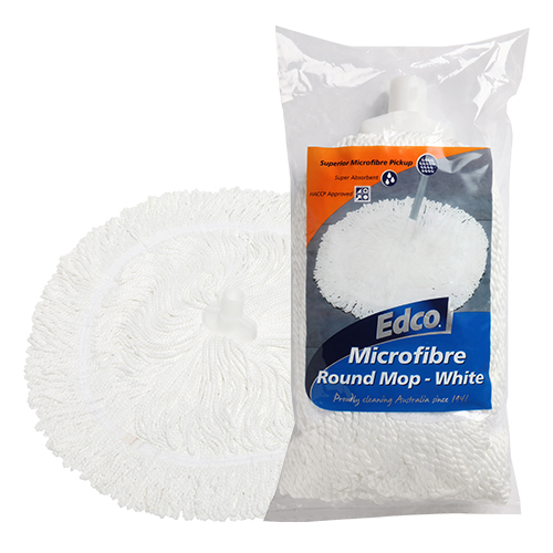 Microfibre Round Mop - White