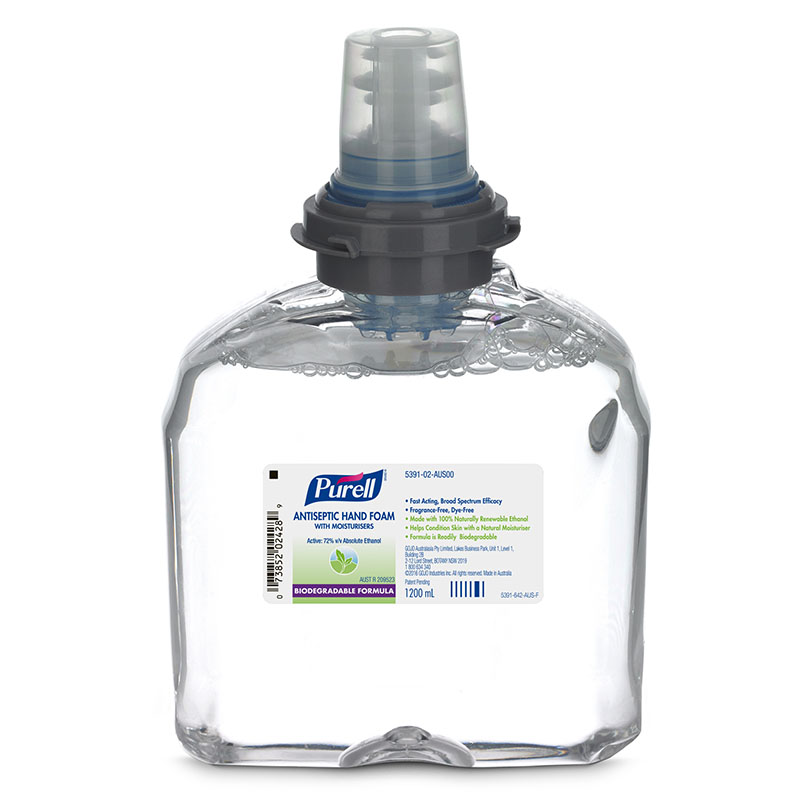 TFX Instant Hand Sanitiser - Foam 1.2Lt Refills X 2 Units