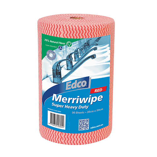 Merriwipe Super Heavy Duty Wipes Red Rolls