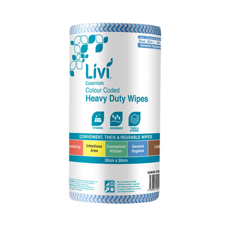 Essentials Commercial Wipes (Blue)