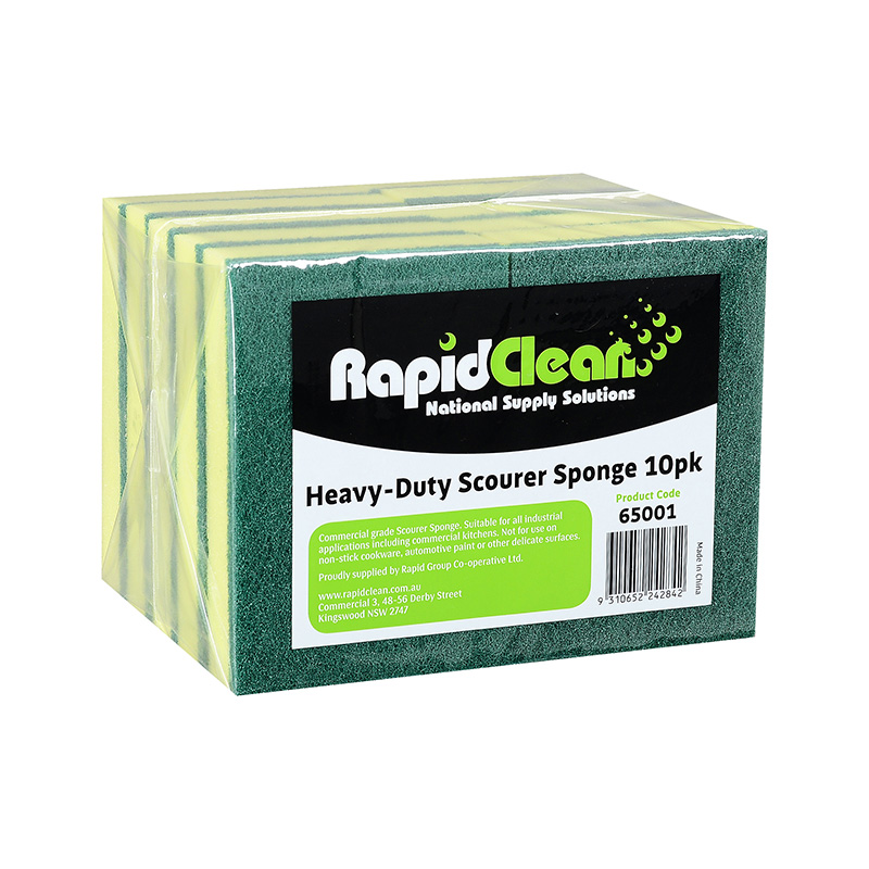 HEAVY-DUTY SCOURER SPONGE 10 pk