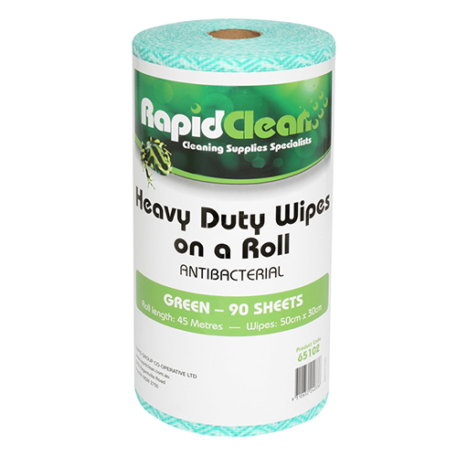 Heavy Duty Wipes Green Roll