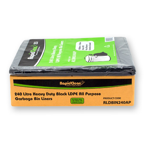 240 Ltr AP Black B/Liner X100