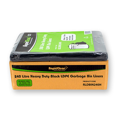 240 Ltr H/Duty Black B/Liner X100