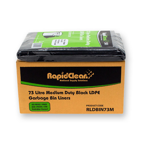 73 Ltr M/Duty Ld Blk B/Liner X250